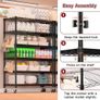 91cm x 46cm x 191cm Wire Storage Shelves with Wheels, NSF Certified 6-shelfs Heavy Duty Adjustable Kitchen Shelving Unit, Pantry Organizer Rack Rolling Metal Shelf for Garage Image 7