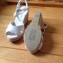 Size 4 (37) White Wedge Sandals Image 2