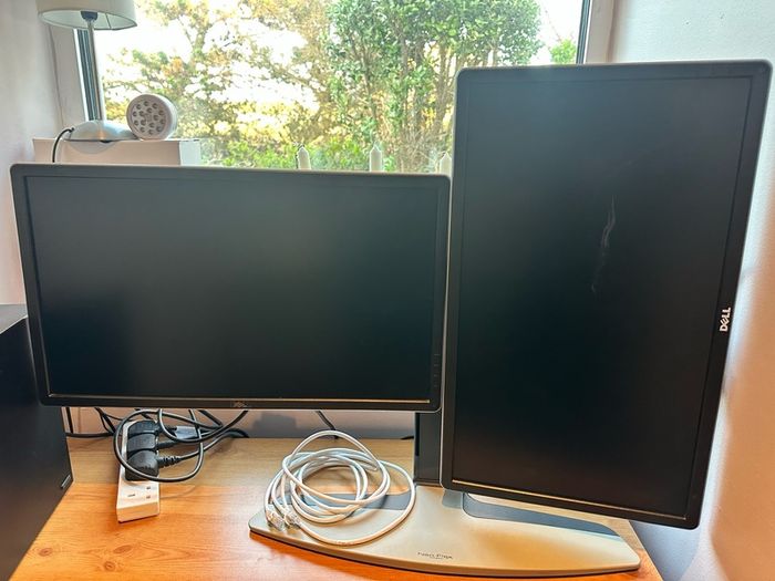 Two Dell LED Monitors 23" P2314H + Dual Stand