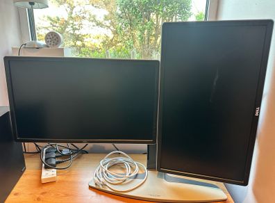 Two Dell LED Monitors 23" P2314H + Dual Stand