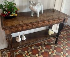Antique Oak Hall / Console Table