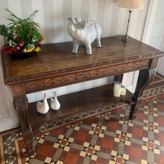 Antique Oak Hall / Console Table