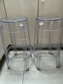 Two ghost bar stools