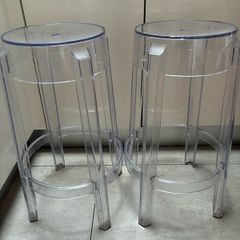 Two ghost bar stools