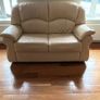 Free cream leather sofas & chair Image 3