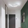 LED Ceiling Light, White Ceiling Lamp 18W, Creative Modern Fitting Ceiling Lighting Future for Living Room Kitchen Bedroom, Cold White Light 6500K, Long 52cm Image 5
