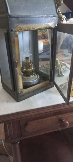 Antique French oil lamp maker Firmin Le Drezen  L.D.F working perfect ...nice!