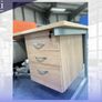 Urban Oak Office Desks With Fixed Drawers NEW Image 4