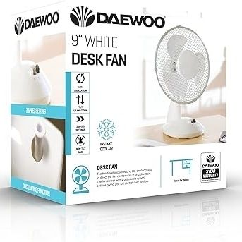 Coolng Fans 9 inch Daewoo 2 Speeds  Galway City Centre Area Beside Two Cash Machines SAFER Shopping All New Stock Boxed Fully Guaranteed