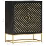 Sideboard Black and Gold 60x30x75 cm Solid Mango Wood Image 7