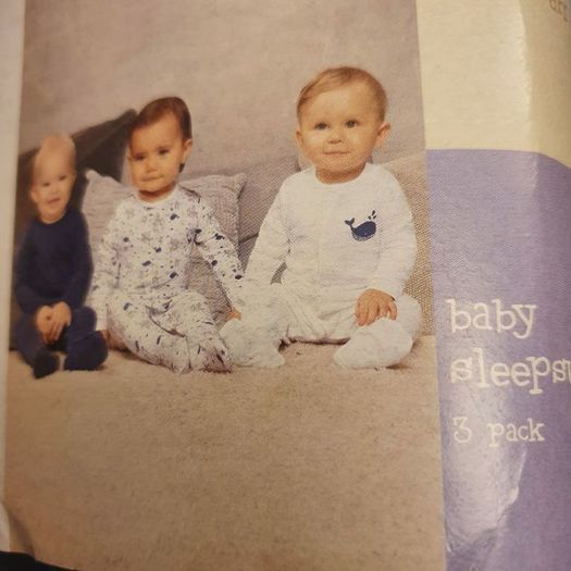 Baby All in One Sleeping Suits 3 in Pack Age 3 to 6 Months .. Final Price Drop