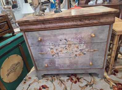 Vintage French Provincial Floral Accent Dresser