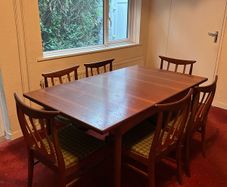 Rare Mid 1960s G Plan Rectangular Teak Dining Table & 6no Dining Chairs