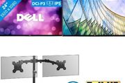 Brand-new Daul Dell U2419H UltraSharp 24 Inch Full HD (1920x1080) Monitor, 60Hz, IPS, 5ms, InfinityEdge, 99 Percent sRGB, 2x DisplayPort, HDMI, 5x USB,Adjustable Stand (Height, Pivot, Swivel, Tilt)