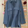 shacket jacket powder blue with pearl detail gallery Dunnes stores medium Image 5