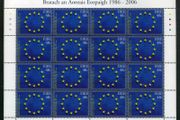 2006 Ireland 20th Anniversary of the European Union Flag Commemorative Stamp Plate 1A1A1A1A Sheetlet Mint Never Hinged (MNH)