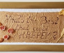 Framed 3D Inspirational Wall Art  "What's the Best that could HAPPEN?" (56cm x 30cm)