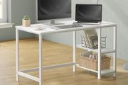 New Home Office Desk With 2 Shelves (White)- FREE P&amp;P