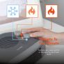 2000W Portable Flat Fan Heater with 2 Heat Settings and Overheat Protection, Dark Titanium Image 5