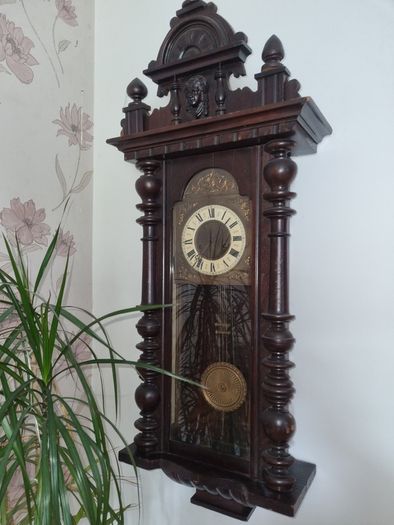 German wall clock Gustav Becker