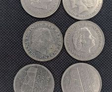 Netherlands 6 x 2 1/2 Guilden Coins