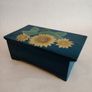 Vintage Hand Painted Wooden Box with Drawer Image 4