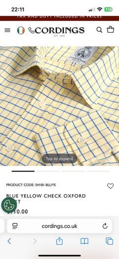 Cordings shirt 18.5