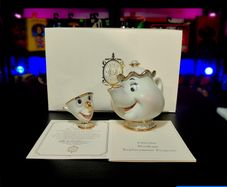Disney Beauty and the Beast Mrs Potts and Chip Lenox Figurine Vintage 1990s Early 2000s