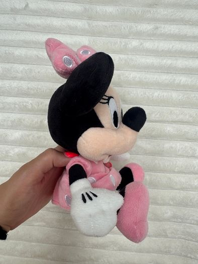 Disney Minnie Mouse Sitting Pink Dot Dress approx. 20cm Used Please see pictures