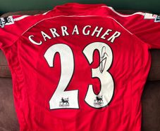 Jamie Carragher signed Liverpool jersey