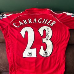 Jamie Carragher signed Liverpool jersey