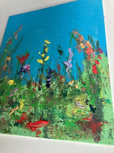 Original painting Floral Art original Irish art painting Gift