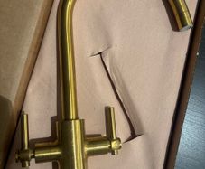 Golden kitchen water faucet