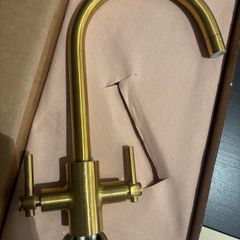 Golden kitchen water faucet