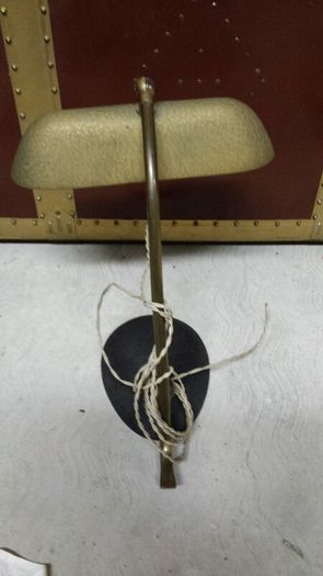 Vintage solid brass Table Desk lamp Metal top