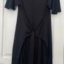 Uniqlo X JW Anderson Knotted Black Midi Dress. Size L. Adjustable Knot Image 3