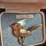 Vintage Gold Tone Bird Brooch Image 4