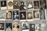 Vintage Portrait Postcards x 32. 3 for 1 euro or 10 quid the lot