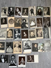 Vintage Portrait Postcards x 32. 3 for 1 euro or 10 quid the lot