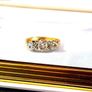 Vintage 24ct Gold Diamond Trilogy Ring Image 8