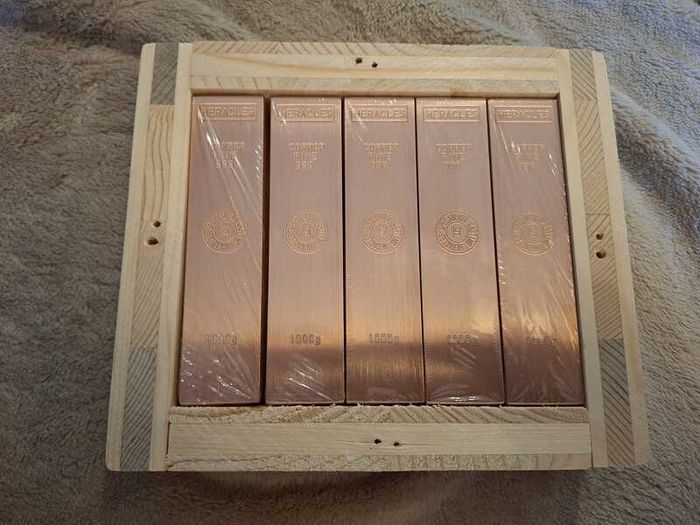 5kg .999 Copper Bar Set