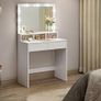 Dressing table with mirror and LED  light bulbs Image 3