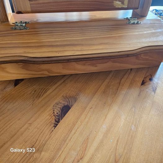 Vintage mirror swivel in pine dressing table mirror