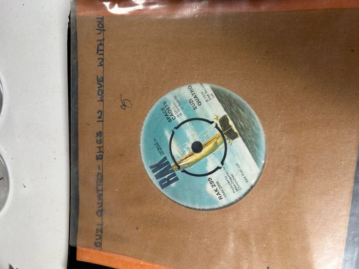 Collection of 45 s in folder .