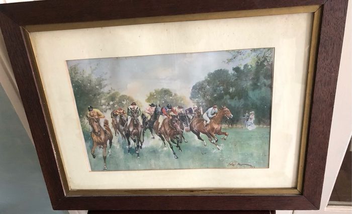 Horse racing print