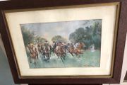 Horse racing print