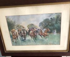 Horse racing print