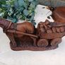 Vintage Horse & Cart Sculpture Image 2