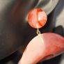 Large Coral Statement Earrings Image 3