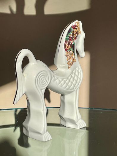 Vintage 1980's Cre Irish Porcelain Celtic Horse, Joe McCaul